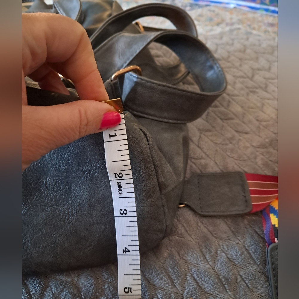 Gray Faux Leather Backpack NWOT - Picture 6 of 8